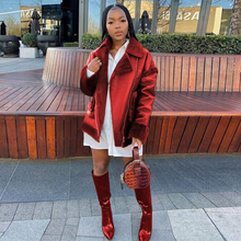 Autumn Winter Thick Warm Faux Fur Coats Women Leather Plush Jacket Ladies Slim Moto Biker Basic Jackets Plush Casual Outerwear